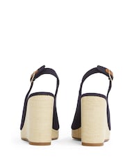 Tommy Hilfiger Black Mid Wedge Slingback Sandals - Image 6 of 6