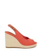 Tommy Hilfiger Mid Pink High Wedge Slingback Espadrilles - Image 2 of 6