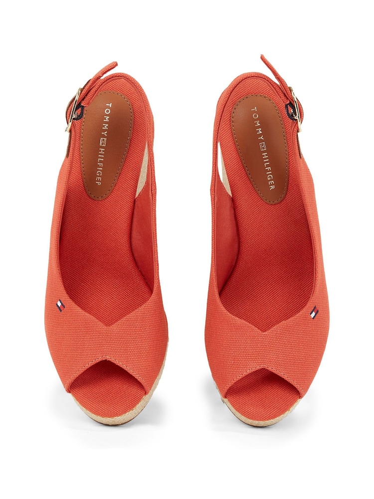 Tommy Hilfiger Mid Pink High Wedge Slingback Espadrilles - Image 6 of 6