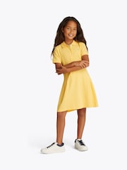 Tommy Hilfiger Yellow Pleated Short Sleeve Polo Dress - Image 1 of 5