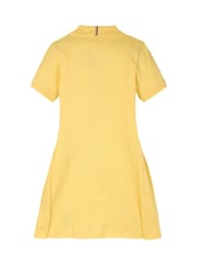 Tommy Hilfiger Yellow Pleated Short Sleeve Polo Dress - Image 5 of 5