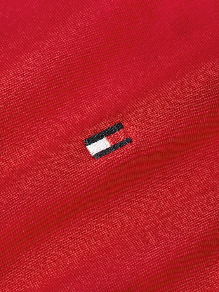Tommy Hilfiger Red Slim Stretch Cotton T-Shirt - Image 7 of 7 Tommy Hilfiger Red Slim Stretch Cotton T-Shirt - Image 7 of 7