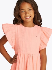 Tommy Hilfiger Orange Flare Dress - Image 3 of 5