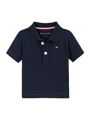 Tommy Hilfiger Blue Essential Flag Short Sleeve Polo Shirt - Image 1 of 2