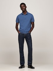 Tommy Hilfiger Light Blue 1985 Regular Fit Stretch Polo Shirt - Image 4 of 7