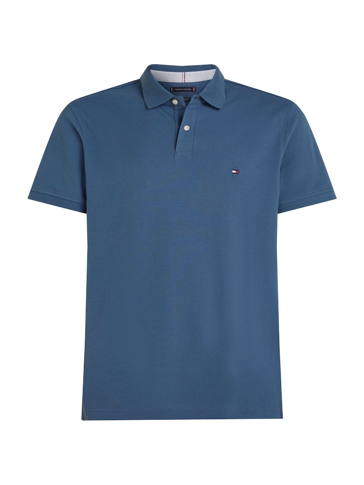 Tommy Hilfiger Light Blue 1985 Regular Fit Stretch Polo Shirt - Image 6 of 7