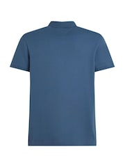 Tommy Hilfiger Light Blue 1985 Regular Fit Stretch Polo Shirt - Image 7 of 7
