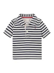 Hellblau - Tommy Hilfiger Rib Stripe Short Sleeve Polo Shirt - Bild 1 von 2