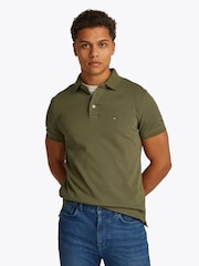 Tommy Hilfiger Green 1985 Slim Stretch Cotton Polo Shirt - Image 1 of 7