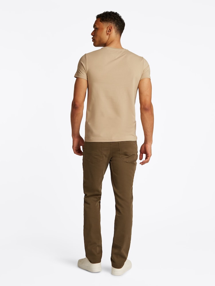Tommy Hilfiger Natural Slim Stretch Cotton T-Shirt - Image 3 of 6