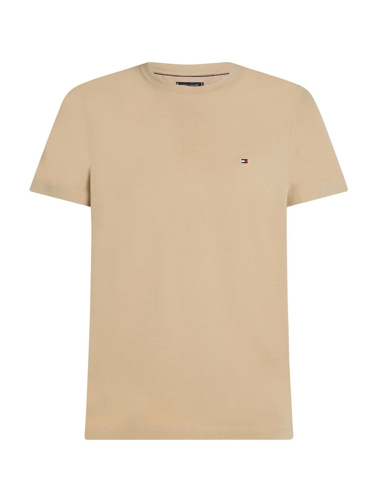 Tommy Hilfiger Natural Slim Stretch Cotton T-Shirt - Image 5 of 6