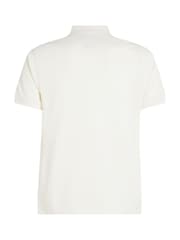 Tommy Hilfiger Cream 1985 Slim Stretch Cotton Polo Shirt - Image 6 of 6