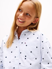 Tommy Hilfiger Blue Stripe Long Sleeve Shirt - Image 4 of 8