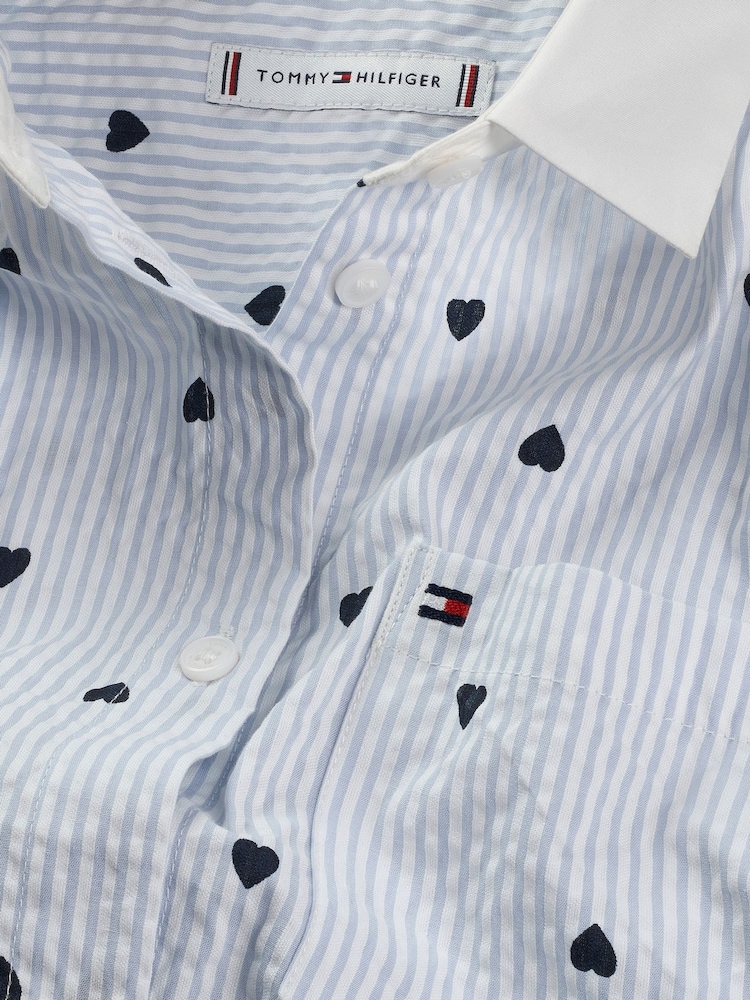 Tommy Hilfiger Blue Stripe Long Sleeve Shirt - Image 8 of 8