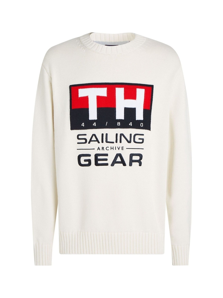 Tommy Hilfiger White GI Sailing Crew Neck Jumper - Image 1 of 1