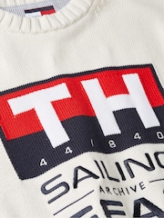 Tommy Hilfiger White GI Sailing Crew Neck Jumper - Image 3 of 3