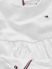 Tommy Hilfiger White Broderie Anglaise Short Sleeve Dress - Image 3 of 3