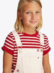 Tommy Hilfiger Cream Dungaree Dress - Image 3 of 6