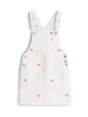 Tommy Hilfiger Cream Dungaree Dress - Image 4 of 6
