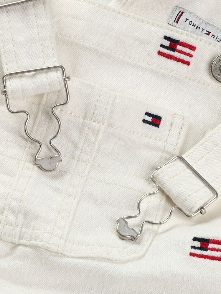 Tommy Hilfiger Cream Dungaree Dress - Image 6 of 6 Tommy Hilfiger Cream Dungaree Dress - Image 6 of 6