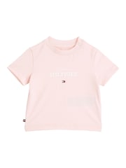 Tommy Hilfiger Pink Monotype 1985 Logo T-Shirt - Image 1 of 2