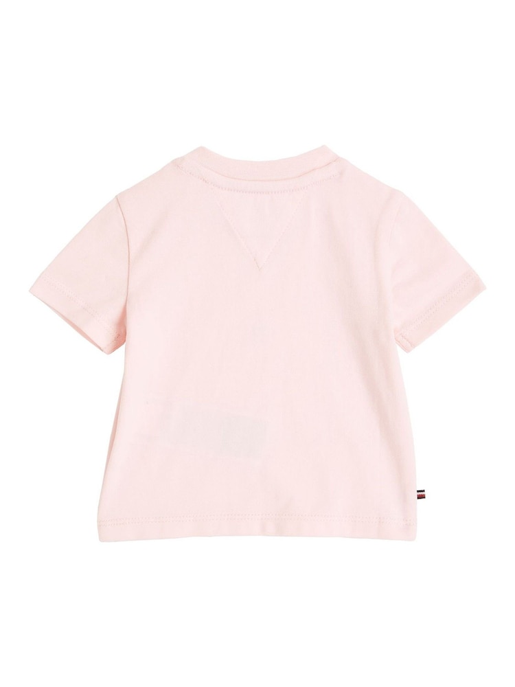 Tommy Hilfiger Pink Monotype 1985 Logo T-Shirt - Image 2 of 2
