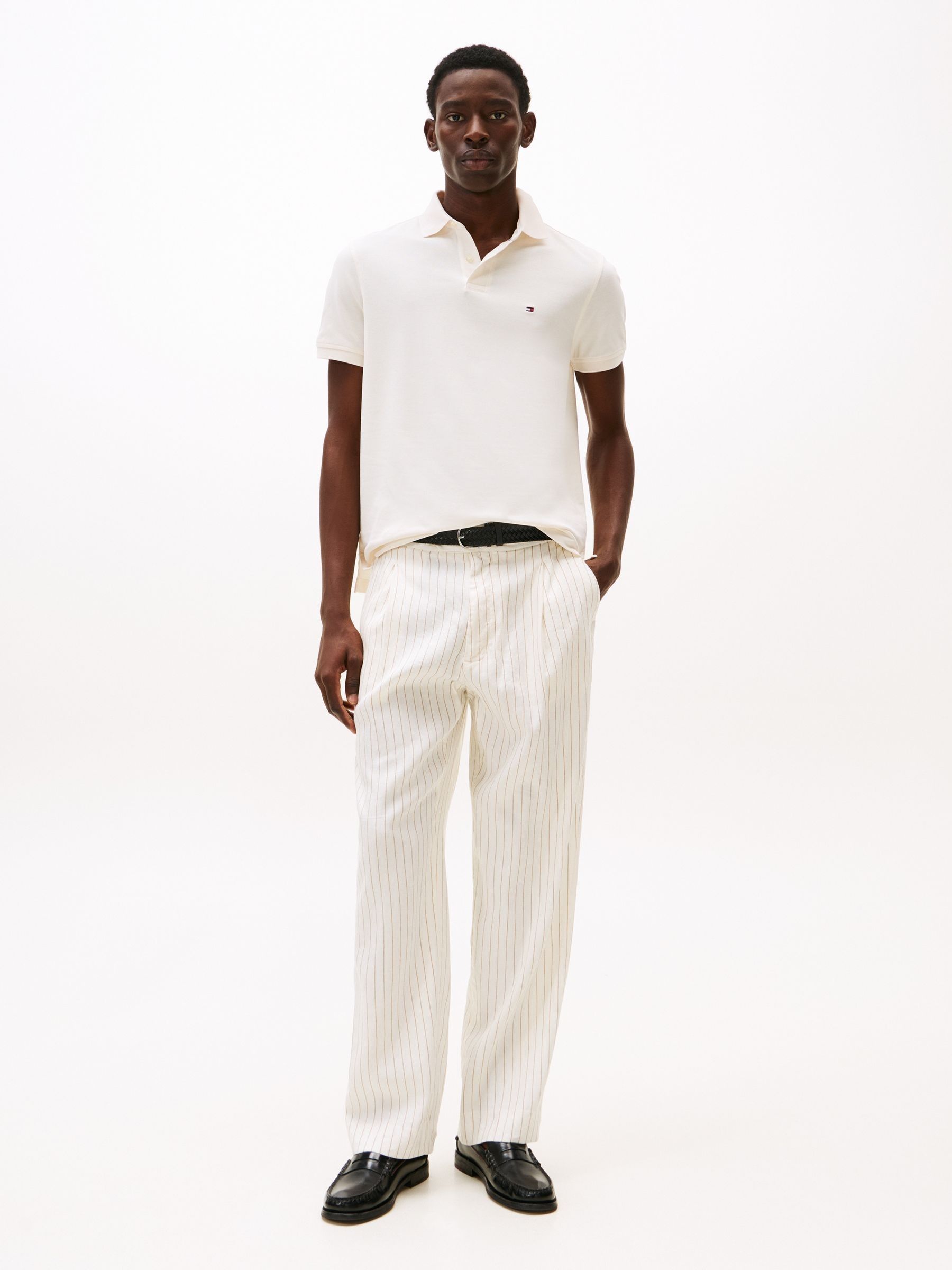 Buy Tommy Hilfiger Off White Regular Fit 1985 Pique Polo Shirt