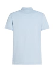 Tommy Hilfiger Light Blue 1985 Slim Stretch Cotton Polo Shirt - Image 6 of 7