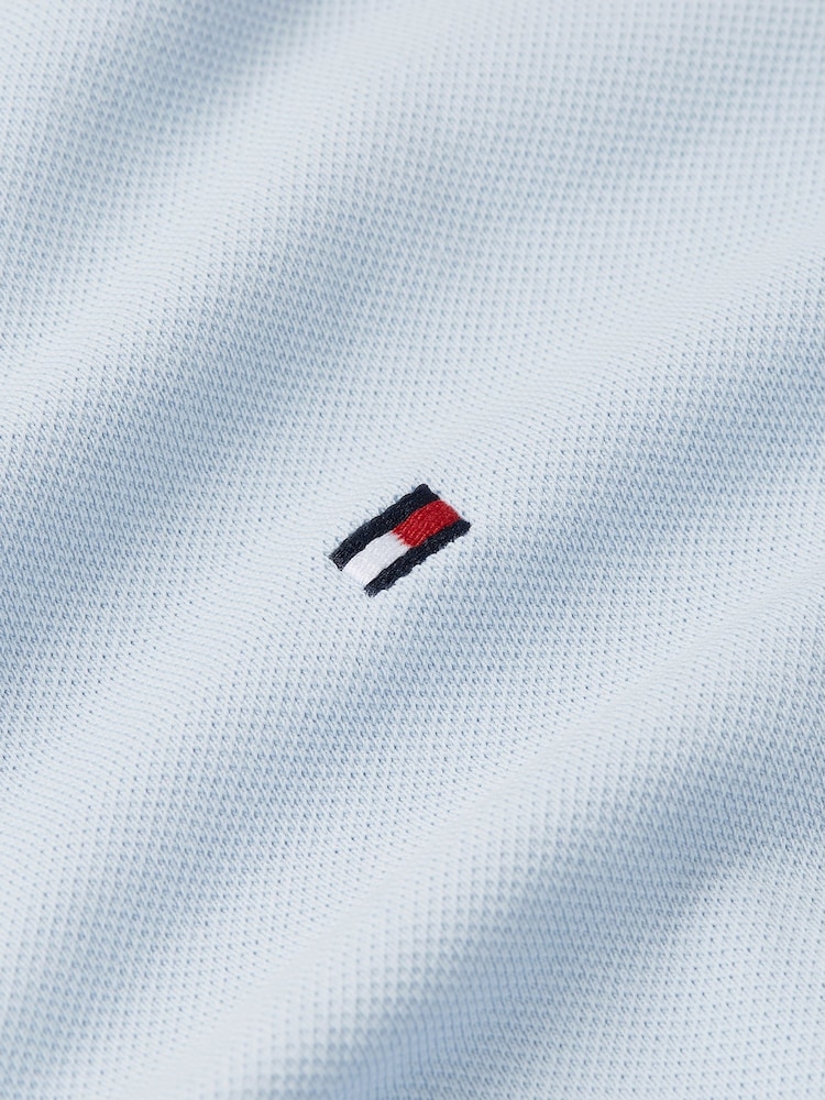 Tommy Hilfiger Light Blue 1985 Slim Stretch Cotton Polo Shirt - Image 7 of 7