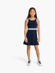 Tommy Hilfiger Blue Contrast Binding Skater Dress - Image 1 of 5
