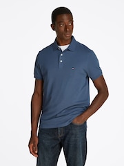 Tommy Hilfiger Blue 1985 Slim Stretch Cotton Polo Shirt - Image 1 of 7