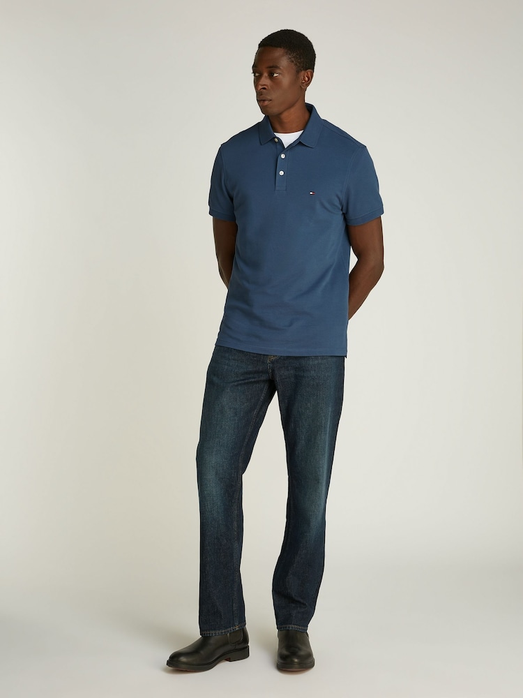 Tommy Hilfiger Blue 1985 Slim Stretch Cotton Polo Shirt - Image 2 of 7