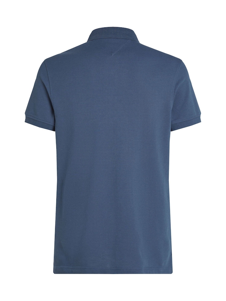 Tommy Hilfiger Blue 1985 Slim Stretch Cotton Polo Shirt - Image 7 of 7