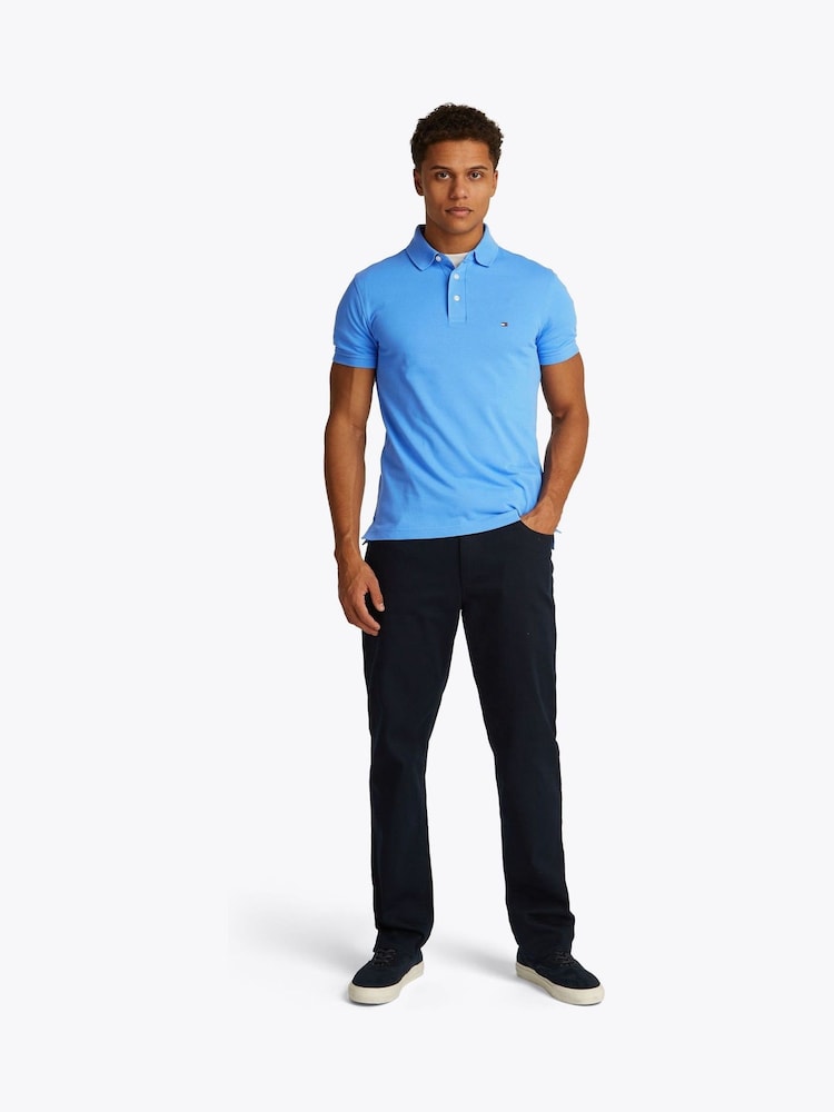 Tommy Hilfiger Dark Blue 1985 Slim Stretch Cotton Polo Shirt - Image 2 of 6
