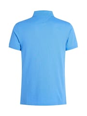 Tommy Hilfiger Dark Blue 1985 Slim Stretch Cotton Polo Shirt - Image 6 of 6