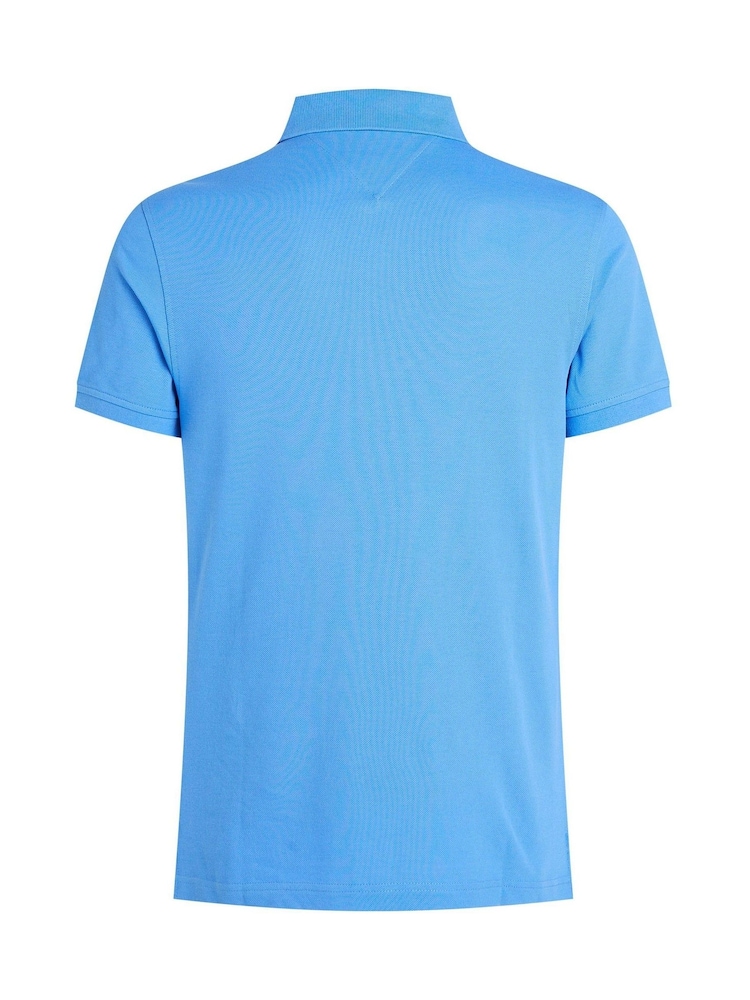 Tommy Hilfiger Dark Blue 1985 Slim Stretch Cotton Polo Shirt - Image 6 of 6