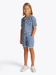 Tommy Hilfiger Blue Denim Jumpsuit - Image 1 of 5