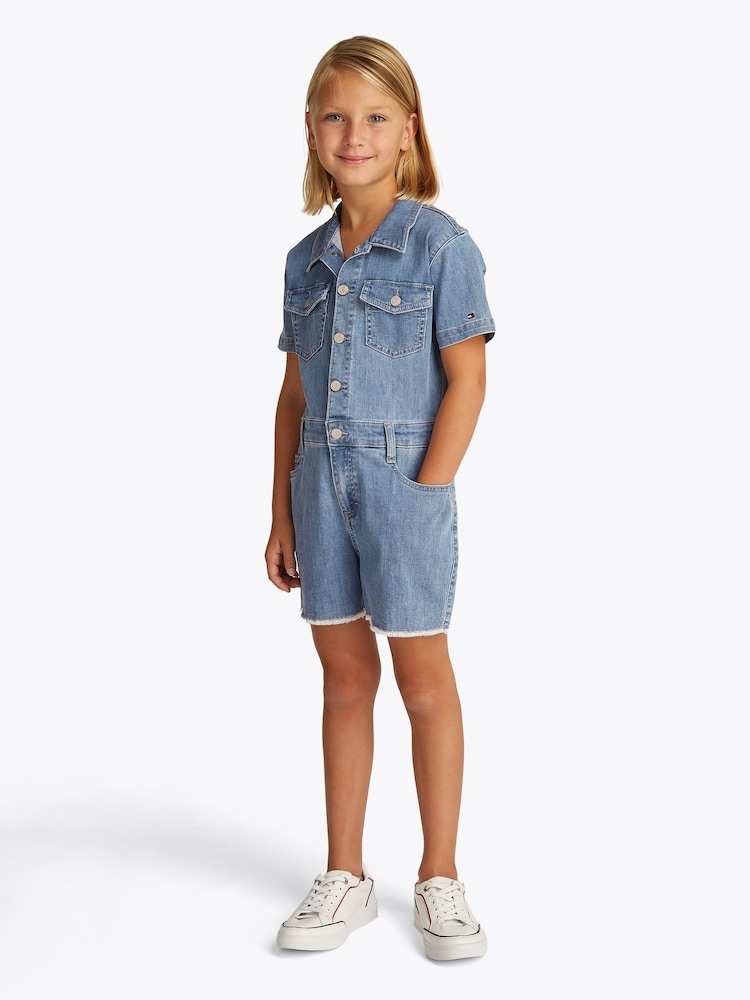 Tommy Hilfiger Blue Denim Jumpsuit - Image 1 of 5