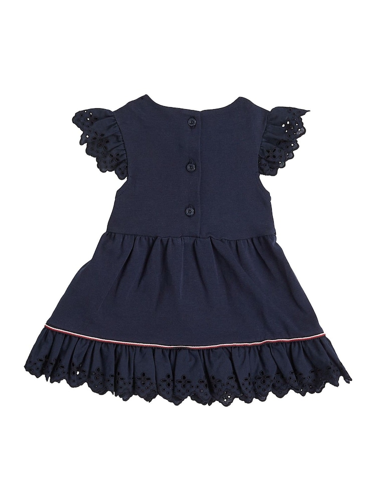 Tommy Hilfiger Blue Broderie Anglaise Short Sleeve Dress - Image 2 of 2