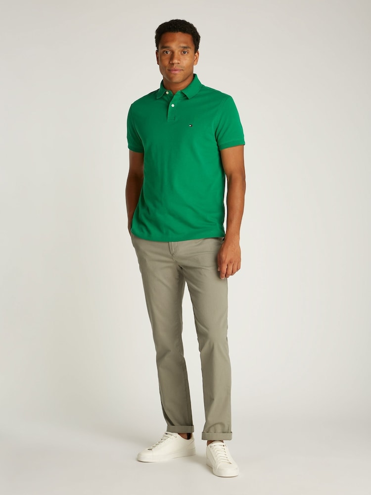 Tommy Hilfiger Green 1985 Regular Fit Stretch Polo Shirt - Image 2 of 7