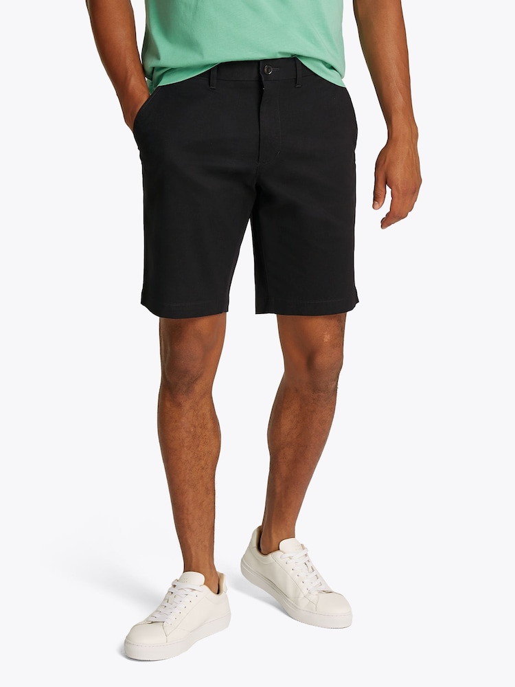 Tommy Hilfiger Black Regular Fit 1985 Harlem Stretch Shorts - Image 1 of 6