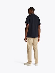 Tommy Hilfiger Blue Global Stripe Cuff 100% Cotton T-Shirt - Image 3 of 5