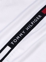 Белый - Футболка Tommy Hilfiger Regular Fit из 100% хлопка с логотипом на панели - Image 7 of 7