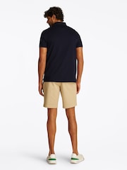 Tommy Hilfiger Blue Performance Zip Short Sleeve 100% Cotton Polo Shirt - Image 3 of 6