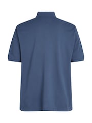 Голубой - Tommy Hilfiger Regular Fit Plus 1985 Polo Shirt - Image 6 of 6