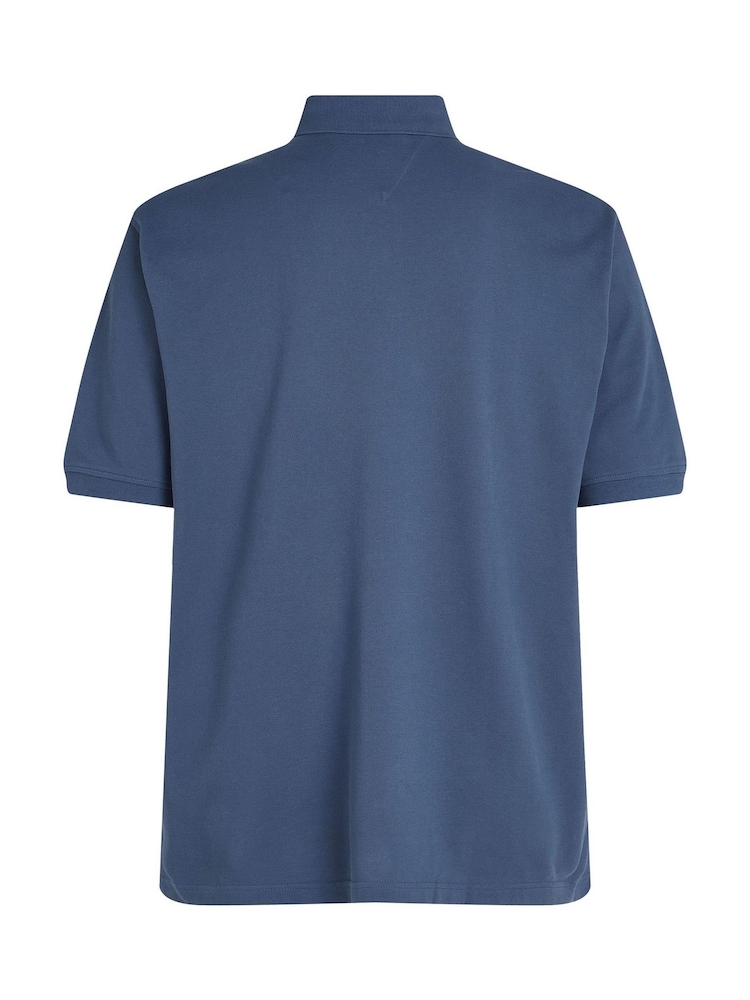 Голубой - Tommy Hilfiger Regular Fit Plus 1985 Polo Shirt - Image 6 of 6