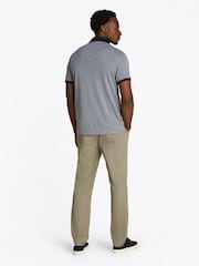 Голубой - Tommy Hilfiger Regular Fit Performance Zip Short Sleeve Polo Shirt - Image 3 of 6