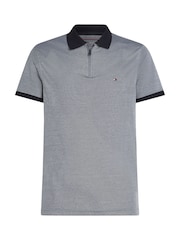 Голубой - Tommy Hilfiger Regular Fit Performance Zip Short Sleeve Polo Shirt - Image 5 of 6