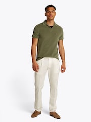 Tommy Hilfiger Green Regular Fit Towelling Short Sleeve Polo Shirt - Image 2 of 6