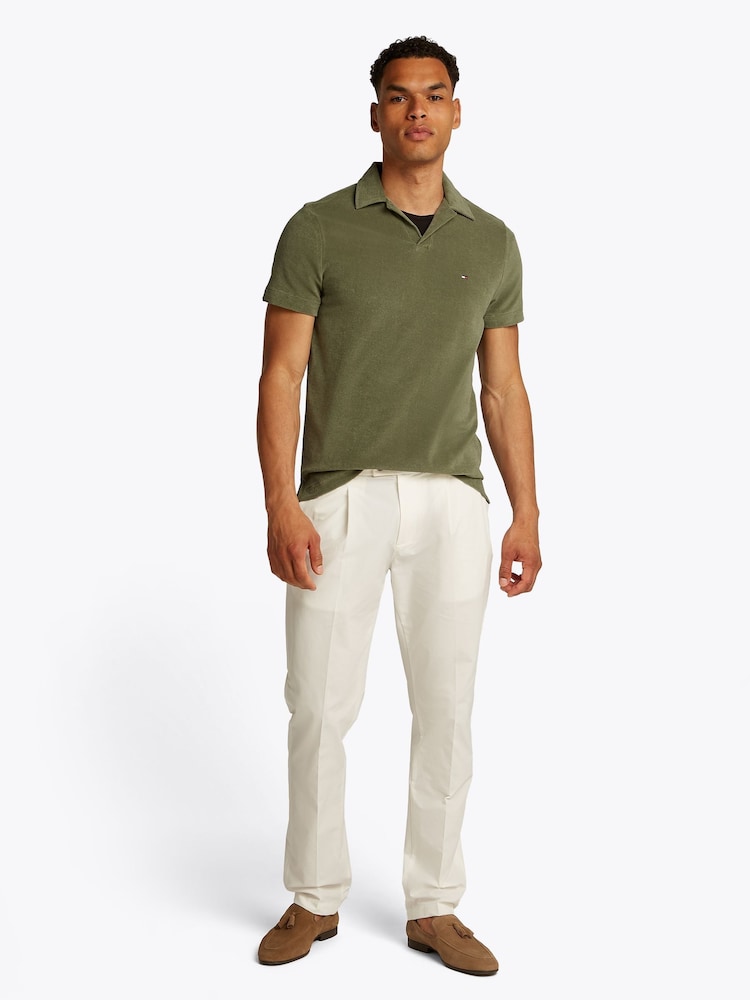 Tommy Hilfiger Green Regular Fit Towelling Short Sleeve Polo Shirt - Image 2 of 6